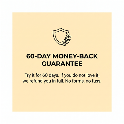 Yellow Bee 60 day money-back guarantee on Island Power Protein